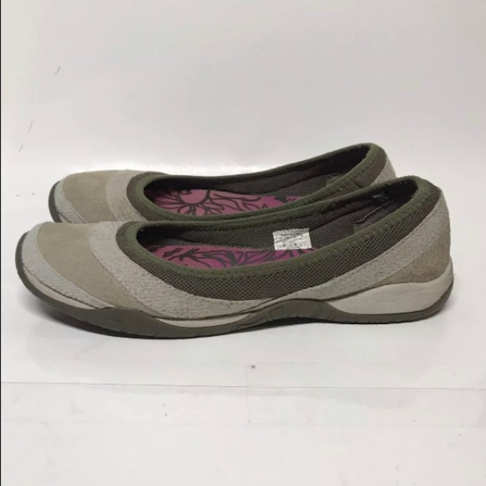 The North Face Ortholite Khaki/Brown Slip On Ballet Flat Shoes  Size 7.5